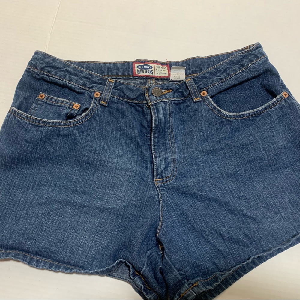Old Navy Blue Jean Shorts - Classic Dark Blue Denim